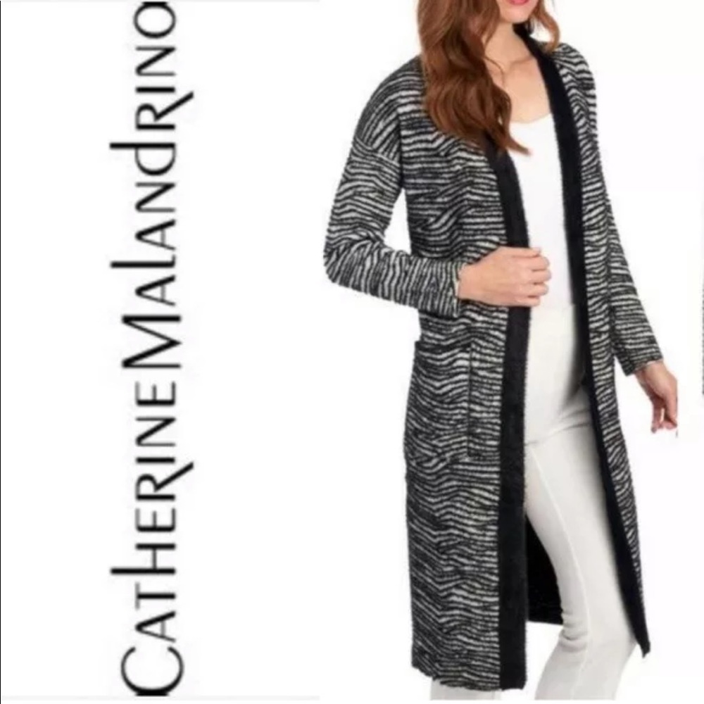 NWT Catherine Malandrino Zebra Open Front Cardiga… - image 1